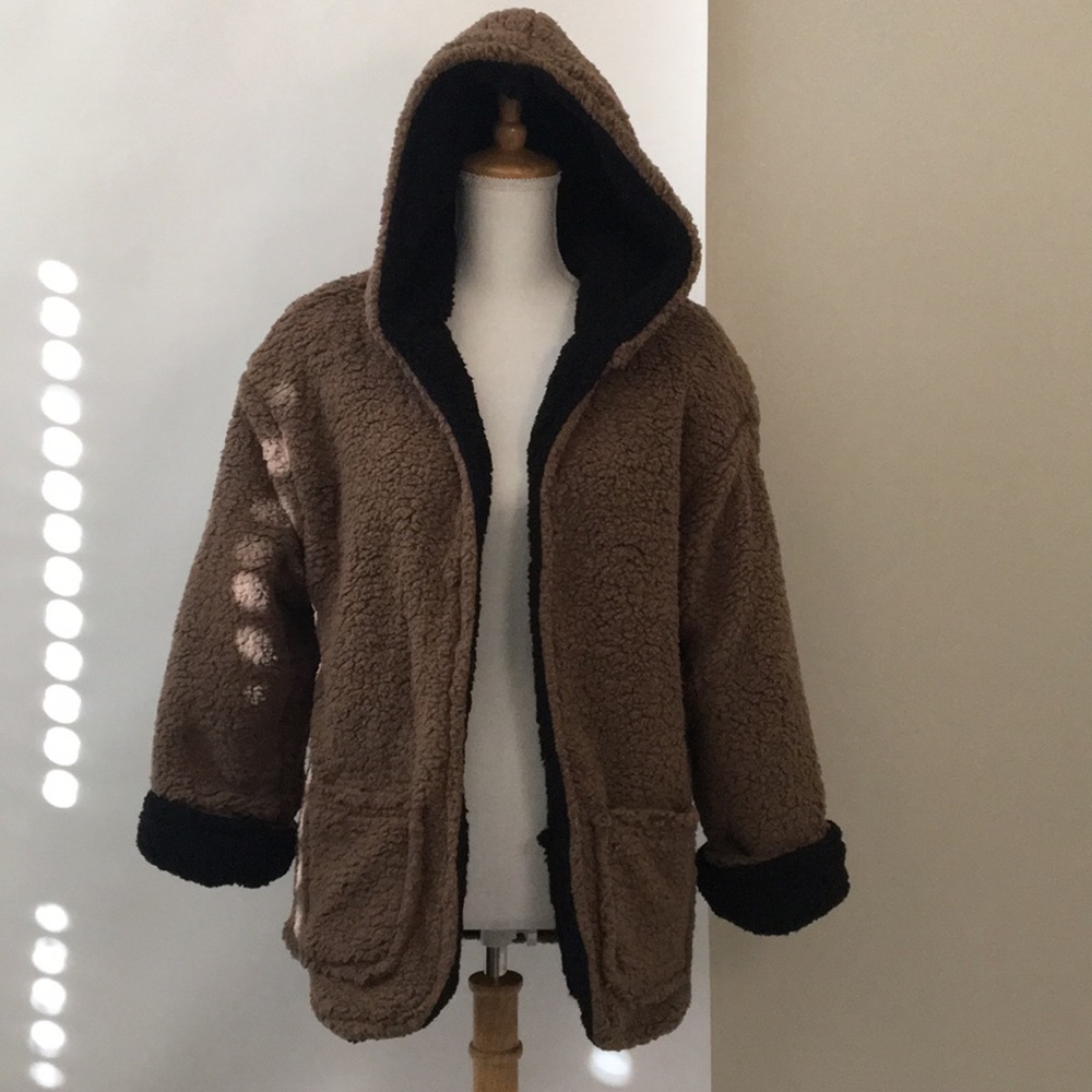 *1 LEFT*  Plush, REVERSIBLE & Soft Jacket Hoodie - Picture 8 of 8